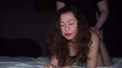 Curly babe sucks before fucked and creampied in amateur duo