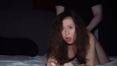 Curly babe sucks before fucked and creampied in amateur duo