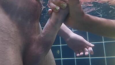 Skinny amateur Thai teen Cherry fucked by a big european cock by the pool