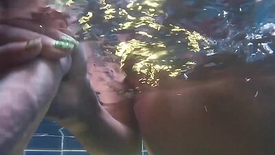Skinny amateur Thai teen Cherry fucked by a big european cock by the pool