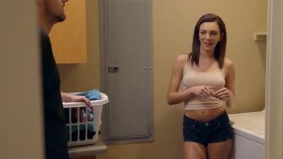 Tiffany Watson gets caught coming on to her stepbrother so her stepdad spanks her and has her suck and fuck his hardon