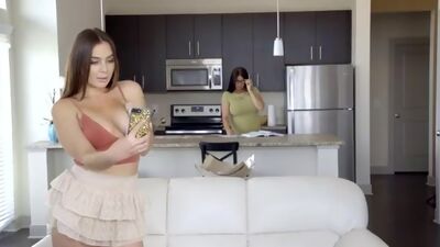 Bombshell Blair Williams gets a spanking that turns into sucking her stepdad off and banging him in her hairy pussy