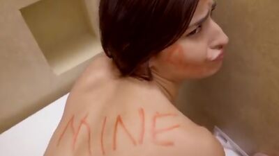 Slutty teen Emily Willis gets caught with sex writing on her body and punished with a big dick filling her tight anus