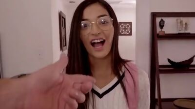 Slutty teen Emily Willis gets caught with sex writing on her body and punished with a big dick filling her tight anus