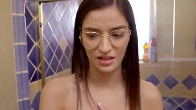 Slutty teen Emily Willis gets caught with sex writing on her body and punished with a big dick filling her tight anus