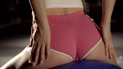 Juicy fit coed Molly Mae finishes her workout and peels her clothes off for a gym porn hardcore bald pussy pounding