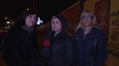 Hot German gals enjoy a threesome oral action in the car