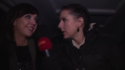 Hot German gals enjoy a threesome oral action in the car