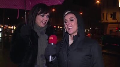 Hot German gals enjoy a threesome oral action in the car