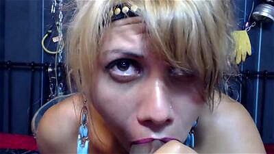 Amateur uses nipple clamps on webcam