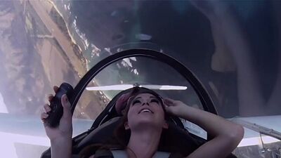 Naked badass Talor Paige and her big boobed GFs take a fly on a glider