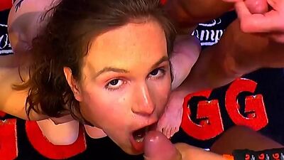 Facials and cumshots on dirty teen slut luisa