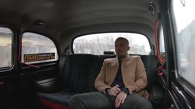 Pussyeaten busty cabbie gets pounded in missionary pose