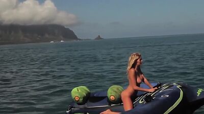 Big boobed badass Talor Paige and her nude GFs watering each other outdoor