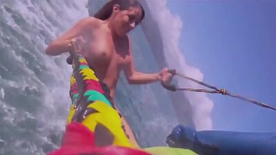 Big boobed badass Talor Paige and her nude GFs watering each other outdoor