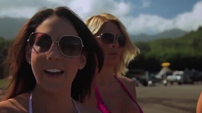 Big boobed badass Talor Paige and her nude GFs watering each other outdoor