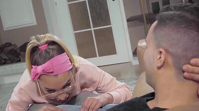 Stepsis sucking dick before riding cock in taboo couple