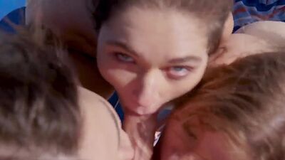 Wild teens sucking dick on boat party