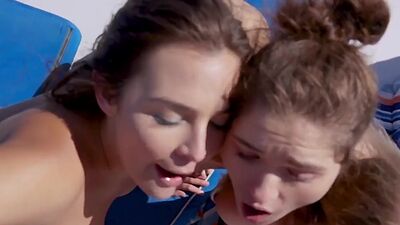 Wild teens sucking dick on boat party