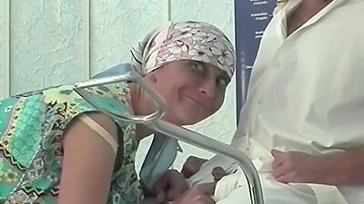 extreme ugly grandma rough fisted by her doctor