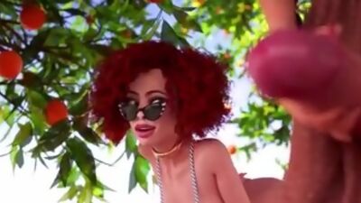 Redhead babes enjoying anal sex with her futanari girlfriend in a 3d animat