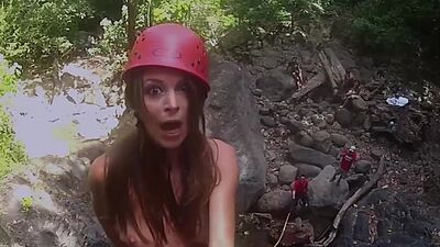 Big boobed badass babe Dani Mathers and her nude GFs enjoyed the moto cross