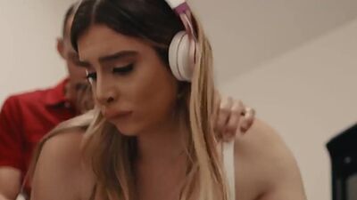 Stepdad barebacks his shemale stepdaughter while on laundry