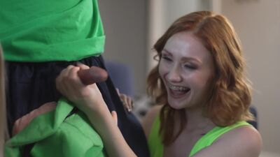 Leprechaun boner for teen stepsister Kyler Quinn and her BFF Scarlet Skies