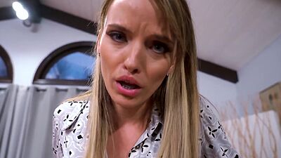 Accidentally slides my big cock into my religious MILF stepmoms pussy