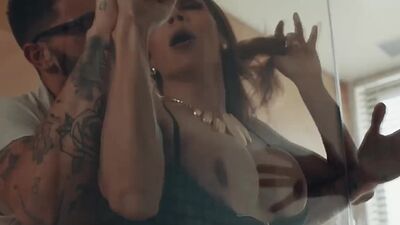 Horny TS stepmom lets her stepson bareback her wet ass