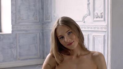 Cute model Nimfa hot striptease and posed naked in amazing photo session