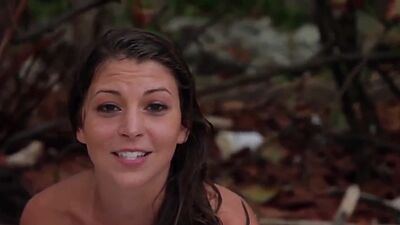 Big boobed badass naked babe Dani Mathers and GFS hop onto their surfboards