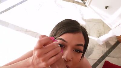 My stepsister is so good sucking my dick and giving me boobjob