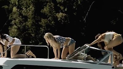 Big boobed Danielle Mathers and GFs preparing for an erotic photoshoot