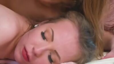 Petite lesbian pussylicking and ass toying in threesome