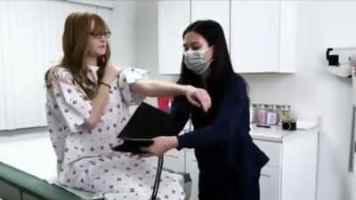 Freckled redhead patient sucks doctors dick
