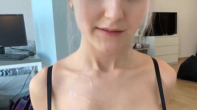 Amazing titjob by busty teen Stepsister