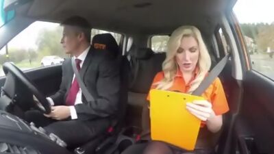 Bigtit MILF riding cock in the car duo after giving blowjob