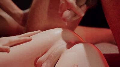 Tgirl goddess wanked and barebacked in erotic threesome