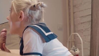 Kawaii schoolgirl gets fucked creampie