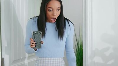 Ebony lesbians anally riding strapon in erotic couple