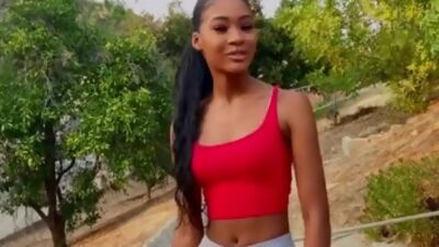 Pickedup ebony babe riding pov boyfriend in erotic couple