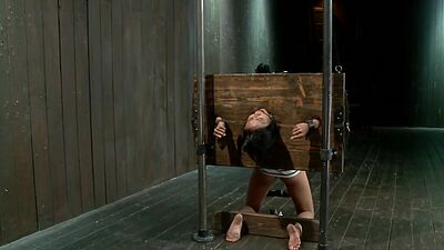 Bound little Asian anal hooked