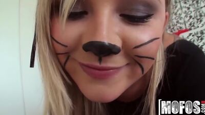 Mofos - Sexy kitty has some Halloween fun