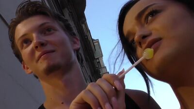 Man with camera fucks pretty girl in exchange for money