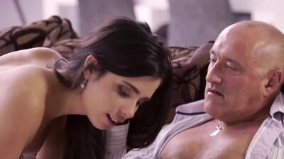 Playful brunette distracted mature dude to fuck her in butt