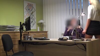 Rough loan agent fucks teen blonde for her law violations