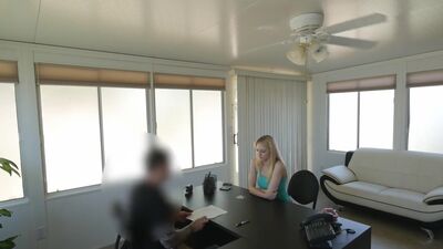 Shaved juicy pussy help blonde teen in difficult situation