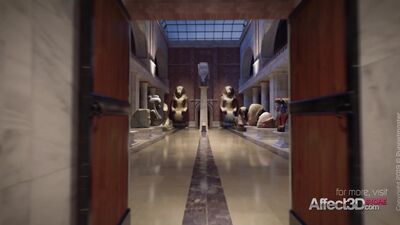 Uniformed 3D animation futa babes having sex in a museum