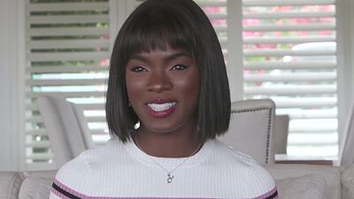 Perfect black MILF Ana Foxxx playing with herself for Playboy after posing